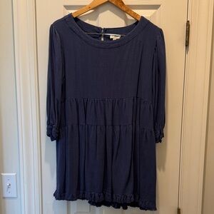 Umgee Elegant Navy Blue Women's Tunic